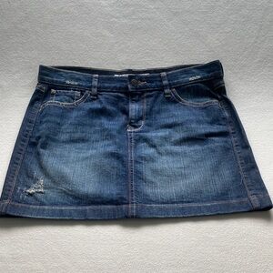 OLD NAVY Distressed Blue Mini Skirt